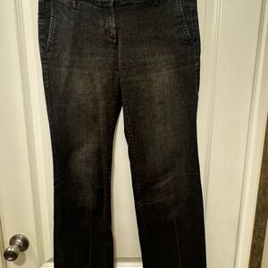 Ann Taylor Women's Faded Black Straight Leg Jeans